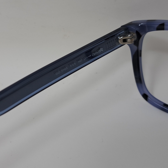 Gucci Eye  Glasses Frames Blue Black Italy Rectangle GG 3765 YV5 53mm 53-15-140 - Picture 4 of 16